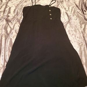 Black a line sun dress